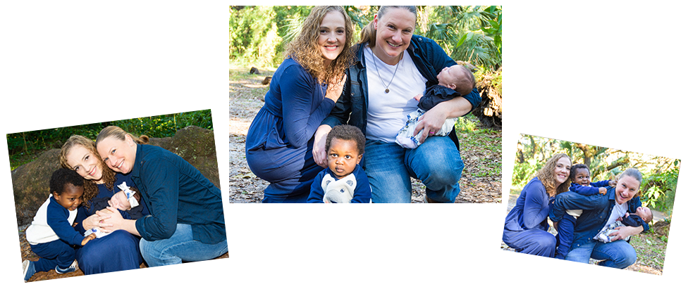 adoptive family Jaclyn and Katrina