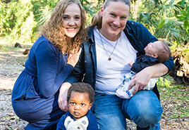 adoptive family Jaclyn and Katrina