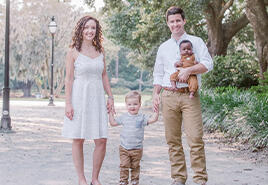 adoptive family George and Chelsey