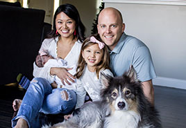 adoptive family Clayton and Courtney